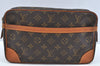 Authentic Louis Vuitton Monogram Compiegne 28 Clutch Hand Bag M51845 LV L0302