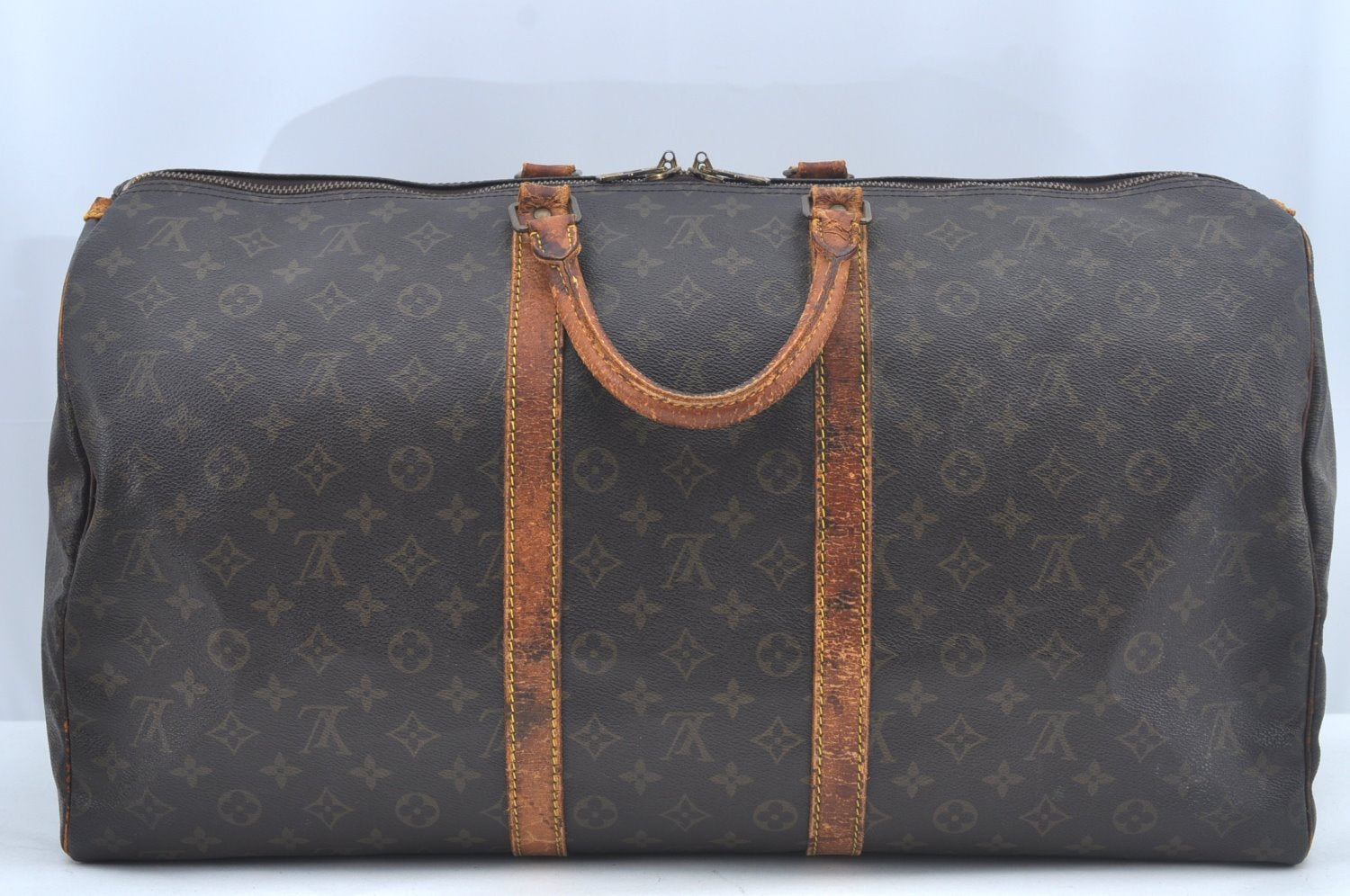 Authentic Louis Vuitton Monogram Keepall 55 Travel Boston Bag M41424 LV L0305