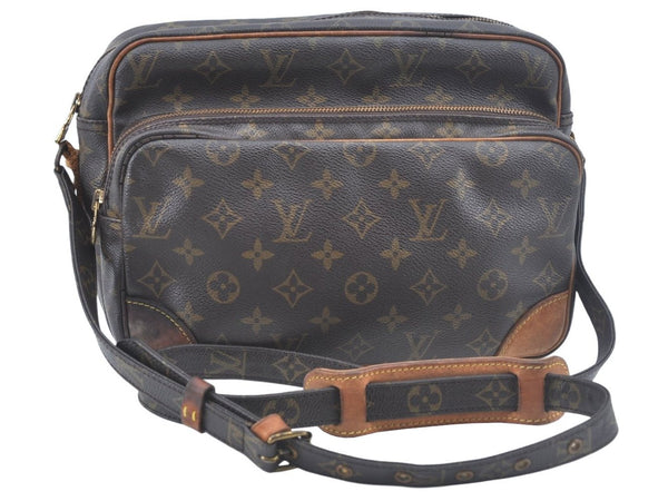Authentic Louis Vuitton Monogram Nile Shoulder Cross Body Bag Old Model LV L0307