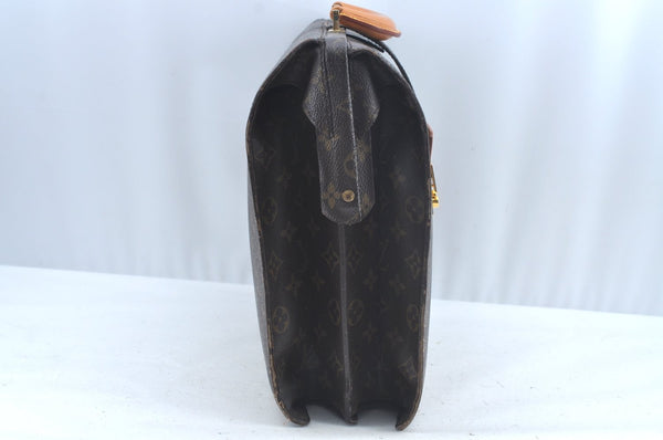 Authentic Louis Vuitton Monogram Serviette Fermoir Briefcase M53305 LV L0308