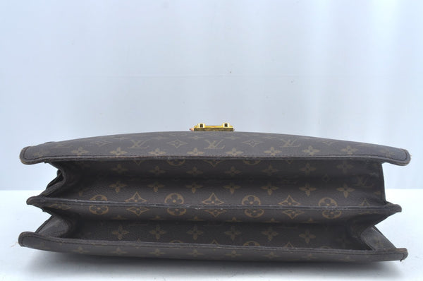 Authentic Louis Vuitton Monogram Serviette Fermoir Briefcase M53305 LV L0308