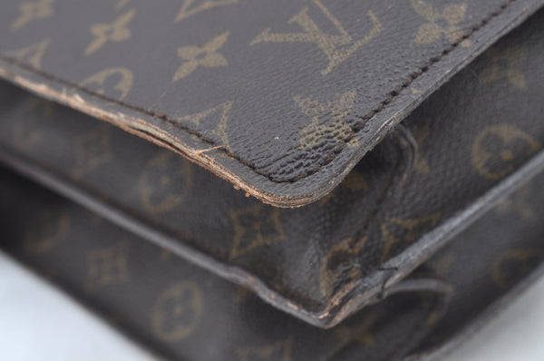 Authentic Louis Vuitton Monogram Serviette Fermoir Briefcase M53305 LV L0308