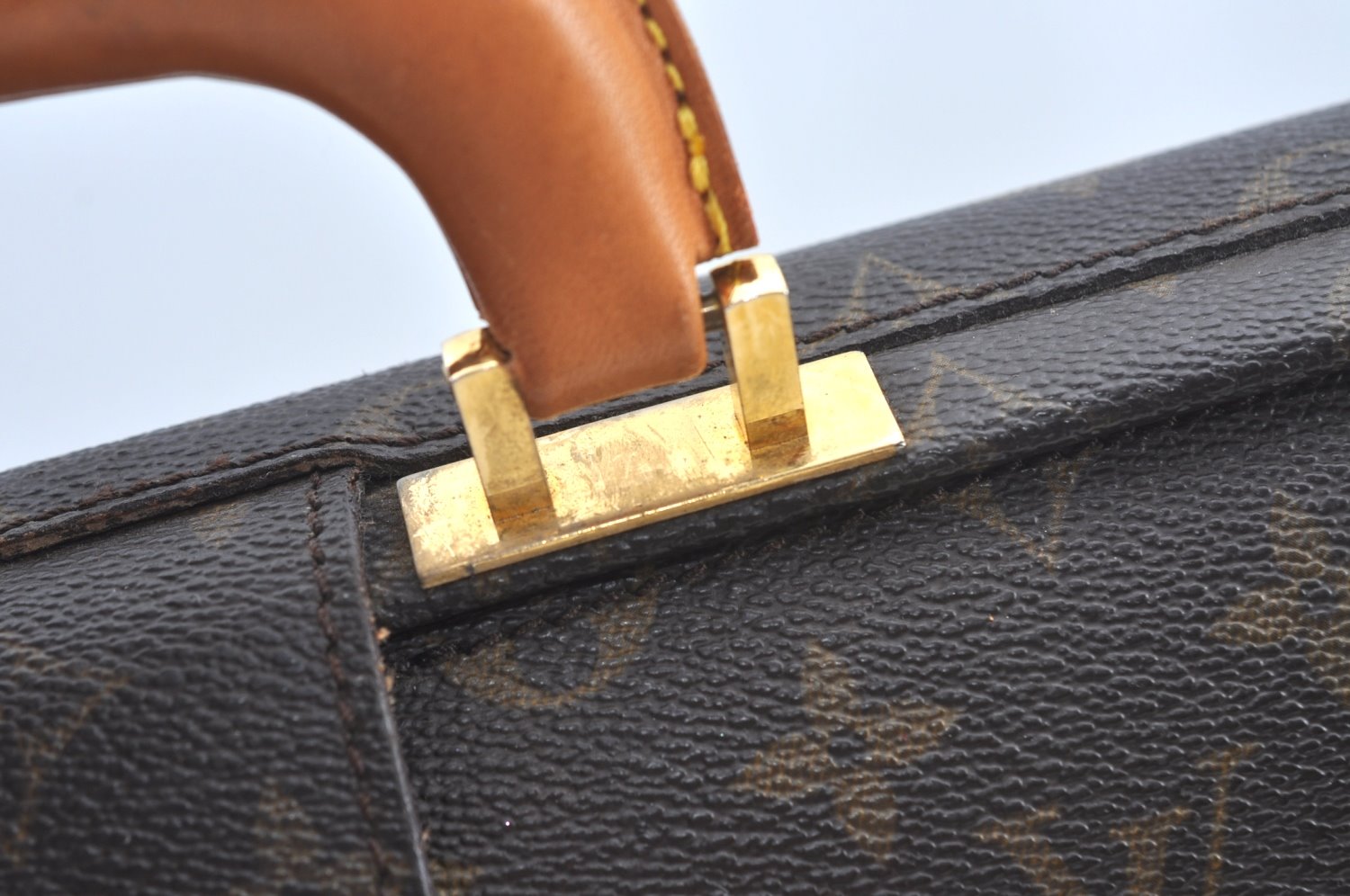 Authentic Louis Vuitton Monogram Serviette Fermoir Briefcase M53305 LV L0308