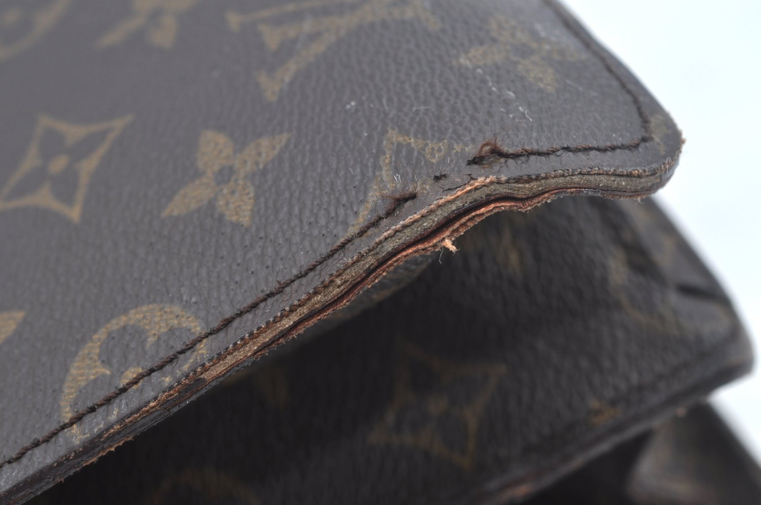 Authentic Louis Vuitton Monogram Serviette Fermoir Briefcase M53305 LV L0308