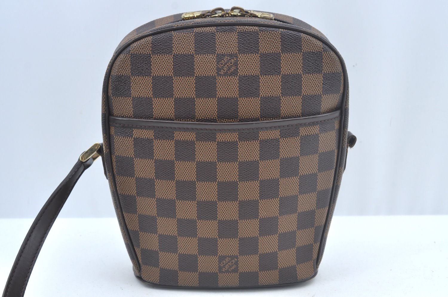 Authentic Louis Vuitton Damier Ipanema PM Shoulder Cross Bag N51294 Junk L0309