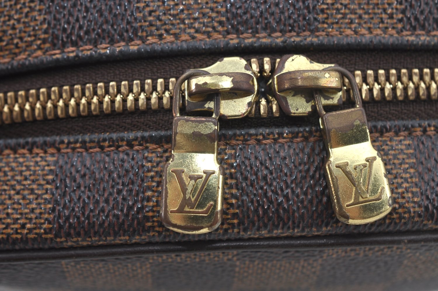 Authentic Louis Vuitton Damier Ipanema PM Shoulder Cross Bag N51294 Junk L0309