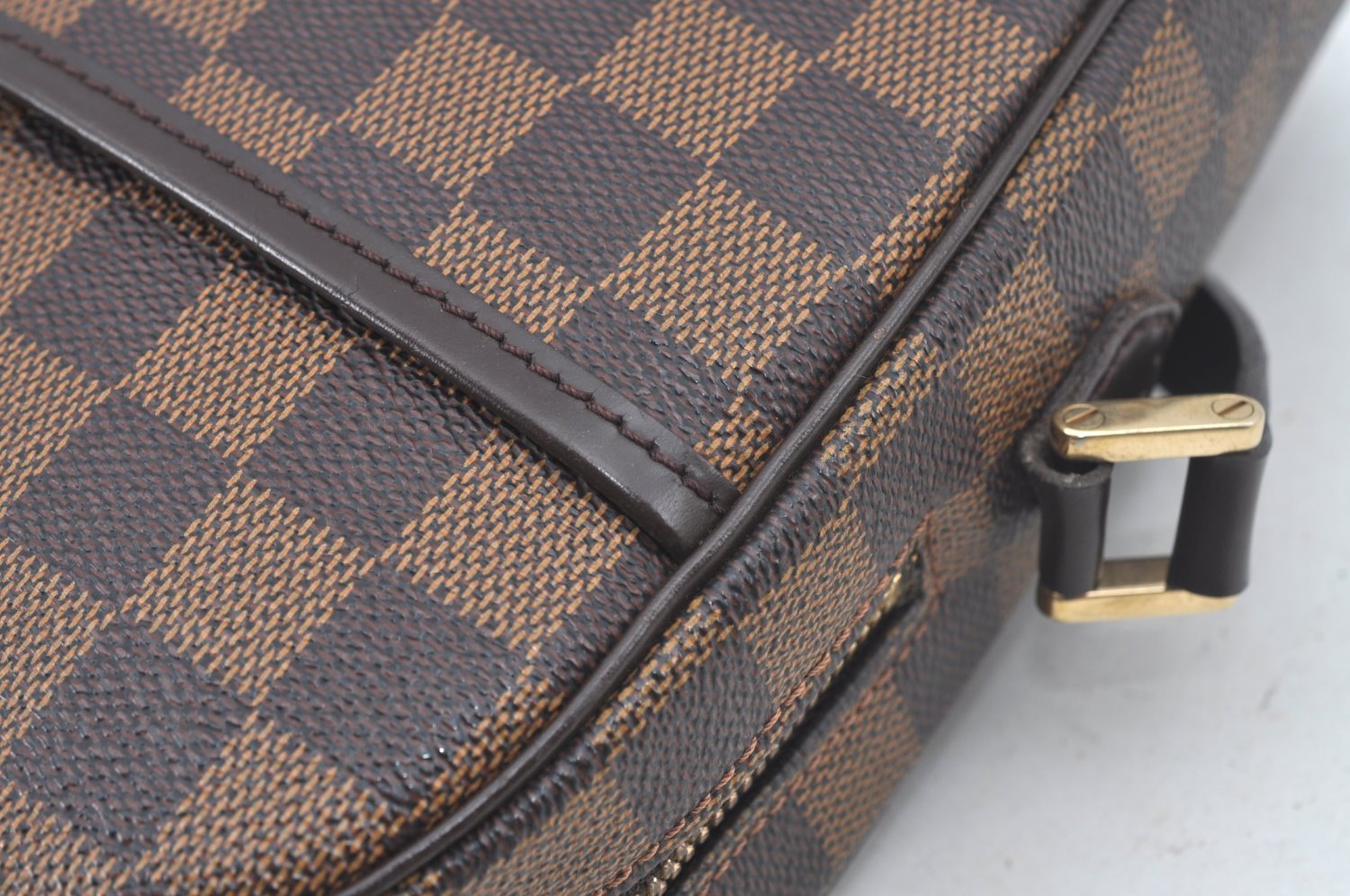 Authentic Louis Vuitton Damier Ipanema PM Shoulder Cross Bag N51294 Junk L0309