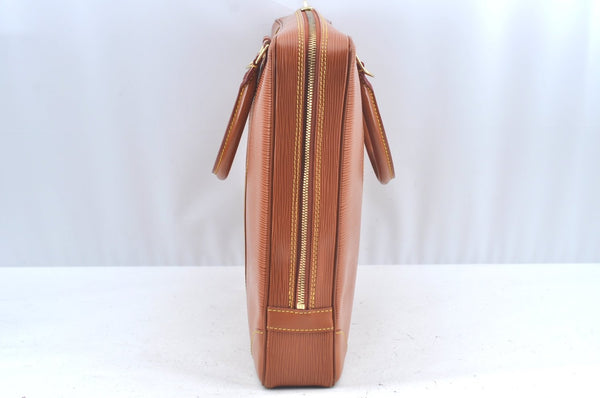 Authentic Louis Vuitton Epi Porte Documents Voyage Briefcase M54478 Brown L0312