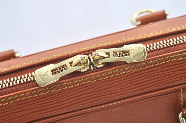 Authentic Louis Vuitton Epi Porte Documents Voyage Briefcase M54478 Brown L0312
