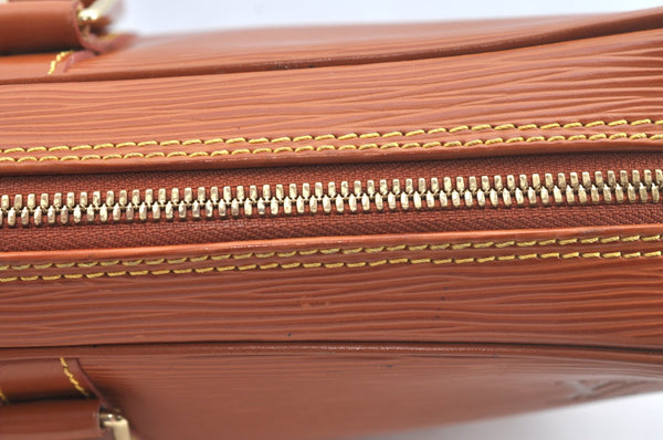 Authentic Louis Vuitton Epi Porte Documents Voyage Briefcase M54478 Brown L0312