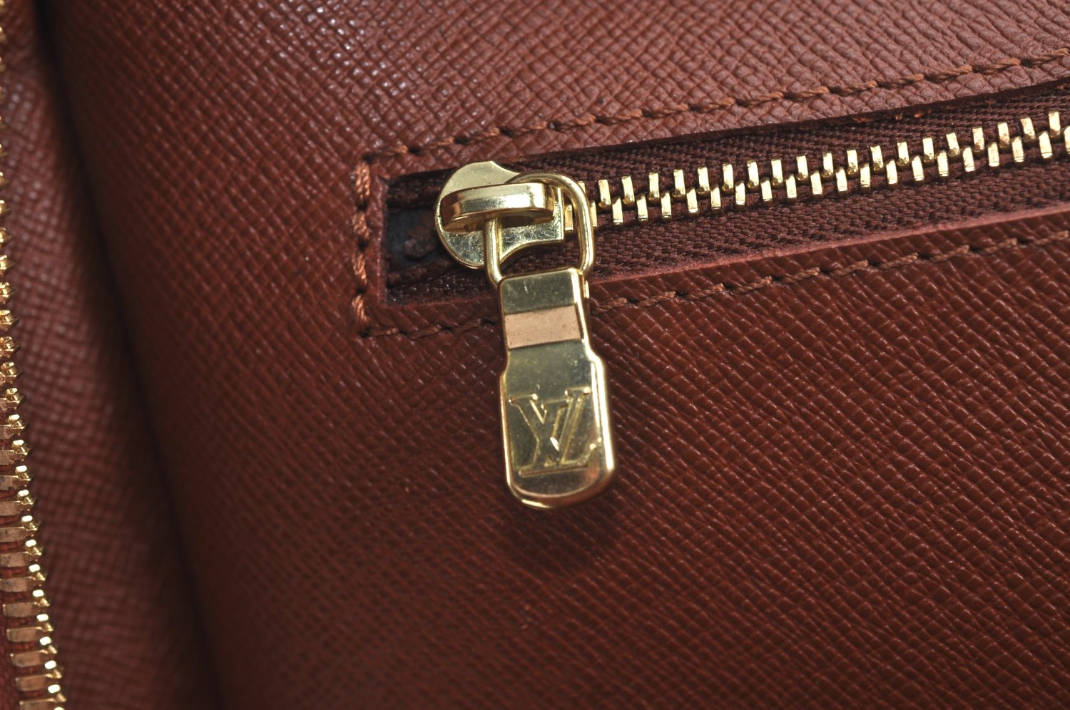 Authentic Louis Vuitton Epi Porte Documents Voyage Briefcase M54478 Brown L0312