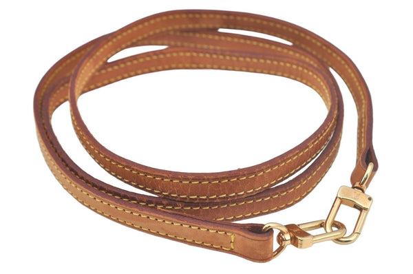 Authentic Louis Vuitton Leather Shoulder Strap 48" Beige LV L0326