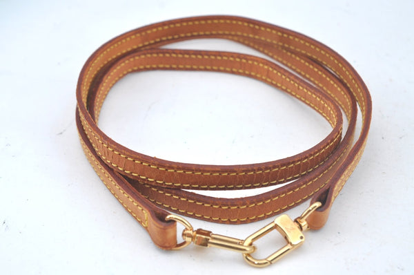 Authentic Louis Vuitton Leather Shoulder Strap 48" Beige LV L0326