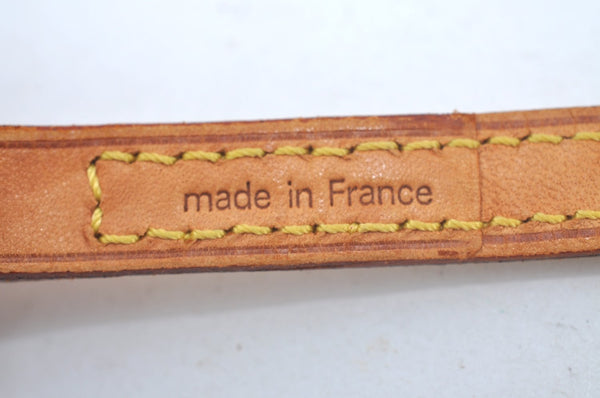 Authentic Louis Vuitton Leather Shoulder Strap 48" Beige LV L0326