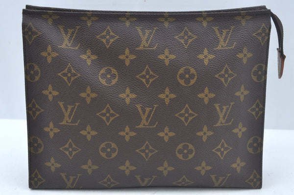 Authentic Louis Vuitton Monogram Poche Toilette 26 Cosmetics Pouch Junk L0329