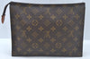 Authentic Louis Vuitton Monogram Poche Toilette 26 Cosmetics Pouch Junk L0329
