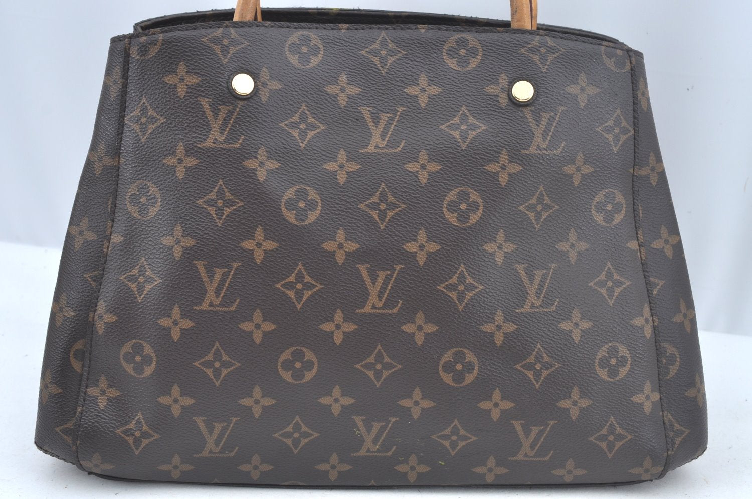 Authentic Louis Vuitton Monogram Montaigne MM 2Way Hand Bag M41056 LV L0332