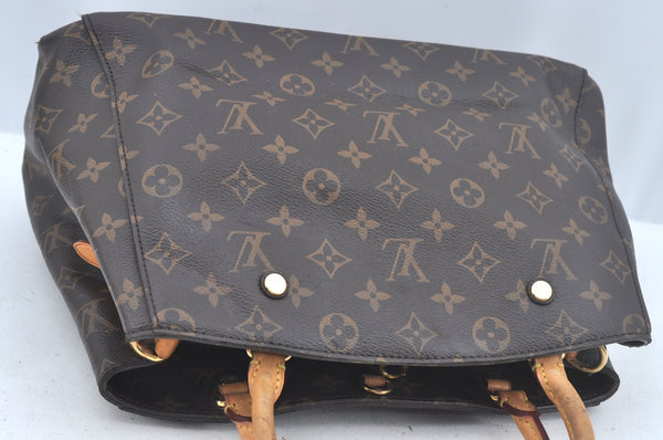 Authentic Louis Vuitton Monogram Montaigne MM 2Way Hand Bag M41056 LV L0332