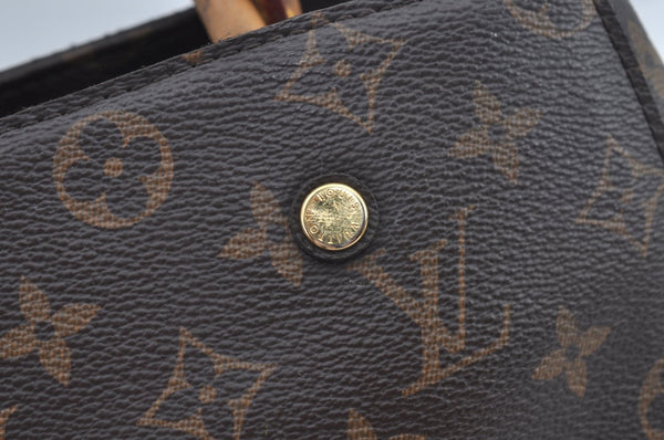 Authentic Louis Vuitton Monogram Montaigne MM 2Way Hand Bag M41056 LV L0332