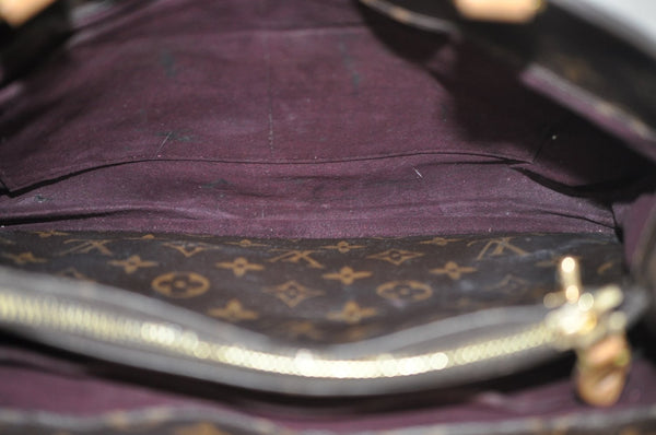 Authentic Louis Vuitton Monogram Montaigne MM 2Way Hand Bag M41056 LV L0332