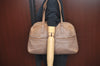 Authentic FENDI Shoulder Bag Leather Brown L0334