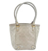 Authentic GUCCI Guccissima Shoulder Tote Bag GG Leather 161129 White L0336