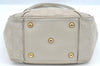 Authentic GUCCI Guccissima Shoulder Tote Bag GG Leather 161129 White L0336