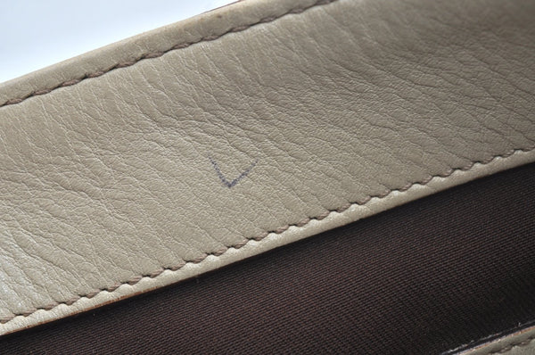 Authentic GUCCI Guccissima Shoulder Tote Bag GG Leather 161129 White L0336