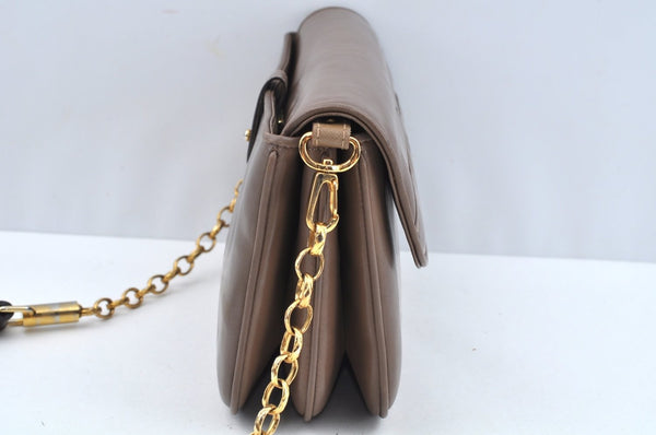 Authentic GUCCI Shoulder Cross Body Bag Purse GG Leather Brown L0337