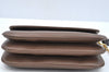 Authentic GUCCI Shoulder Cross Body Bag Purse GG Leather Brown L0337