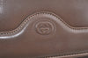 Authentic GUCCI Shoulder Cross Body Bag Purse GG Leather Brown L0337