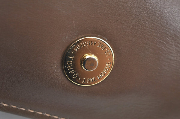 Authentic GUCCI Shoulder Cross Body Bag Purse GG Leather Brown L0337