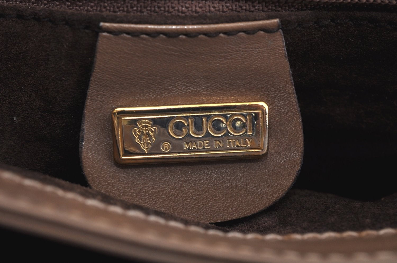 Authentic GUCCI Shoulder Cross Body Bag Purse GG Leather Brown L0337