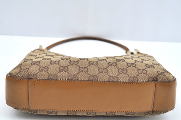 Authentic GUCCI Shoulder Bag Purse GG Canvas Leather 0013812 Brown L0339