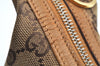 Authentic GUCCI Shoulder Bag Purse GG Canvas Leather 0013812 Brown L0339