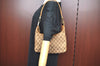 Authentic GUCCI Shoulder Bag Purse GG Canvas Leather 0013812 Brown L0339