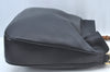 Authentic GUCCI Bamboo Shoulder Bag Leather Black L0344
