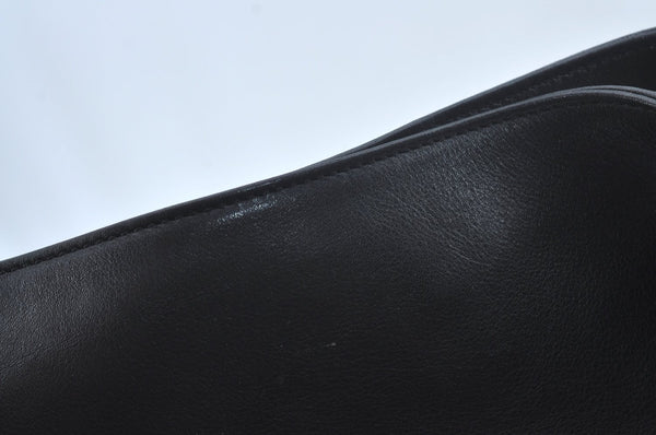 Authentic GUCCI Bamboo Shoulder Bag Leather Black L0344