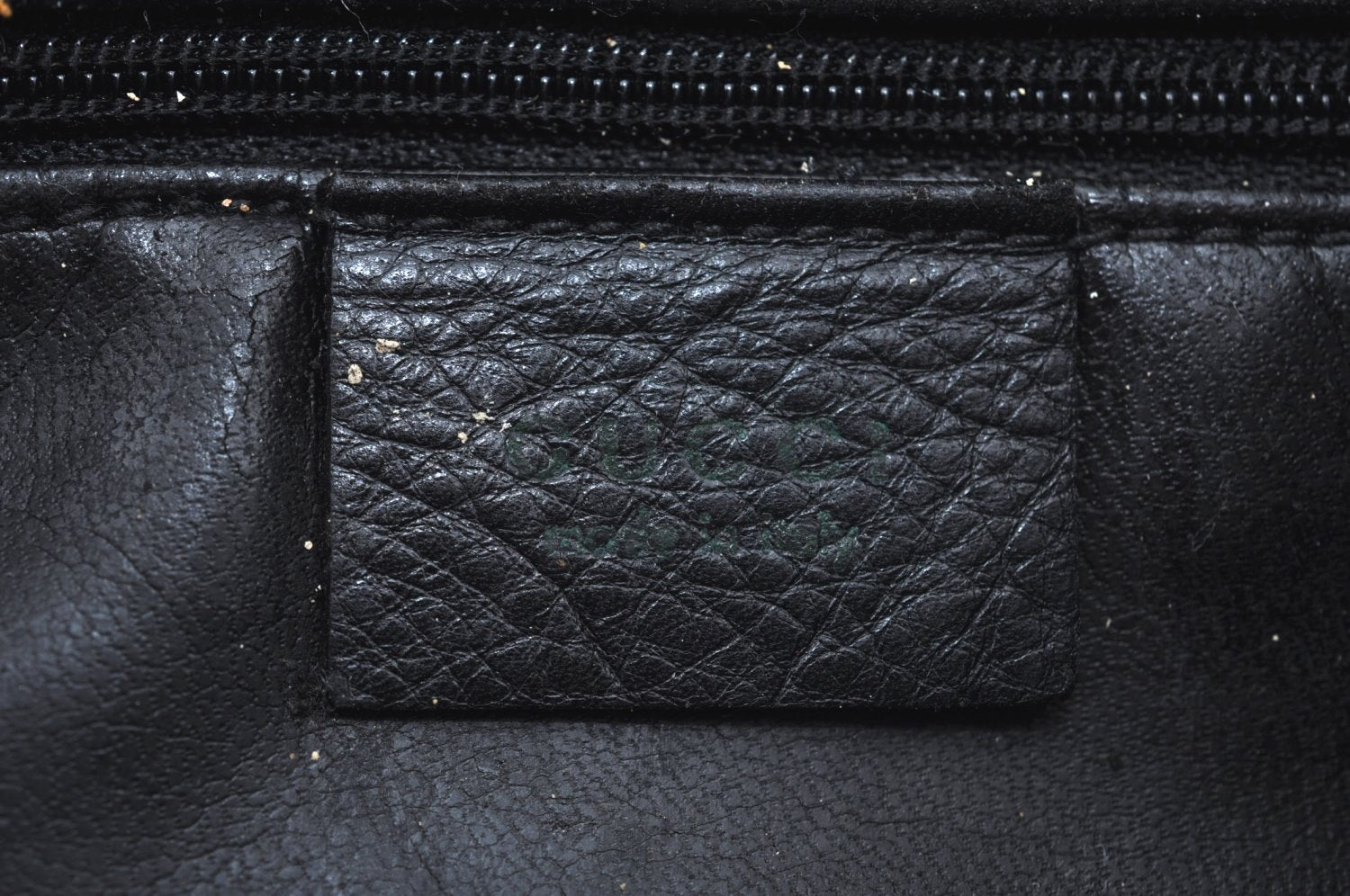 Authentic GUCCI Bamboo Shoulder Bag Leather Black L0344