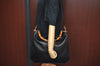 Authentic GUCCI Bamboo Shoulder Bag Leather Black L0344