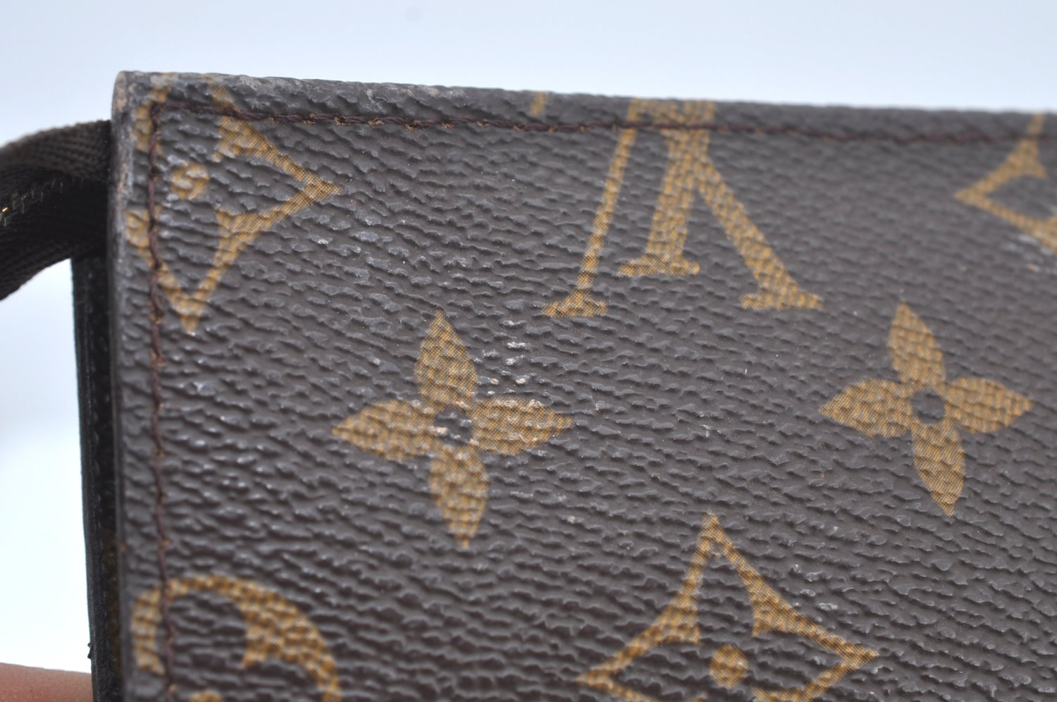 Authentic Louis Vuitton Monogram Pouch For Bucket PM LV Junk L0348