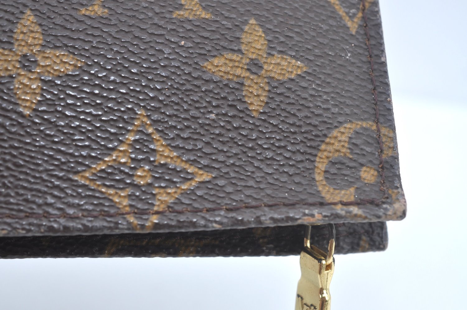 Authentic Louis Vuitton Monogram Pouch For Bucket PM LV Junk L0348