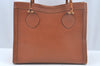 Authentic GUCCI Bamboo Hand Bag Leather Brown Junk L0350
