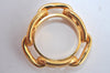 Authentic HERMES Scarf Ring Chaine d'Ancre Chain Design Gold Tone  L0353