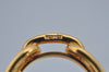 Authentic HERMES Scarf Ring Chaine d'Ancre Chain Design Gold Tone  L0353