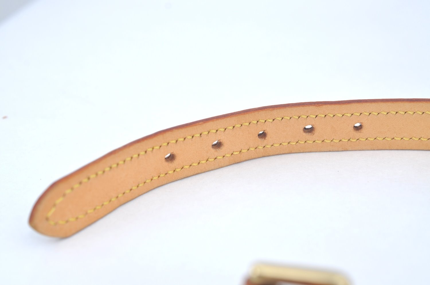 Authentic Louis Vuitton Monogram Collar Baxter MM Dog Collar M58071 LV L0356