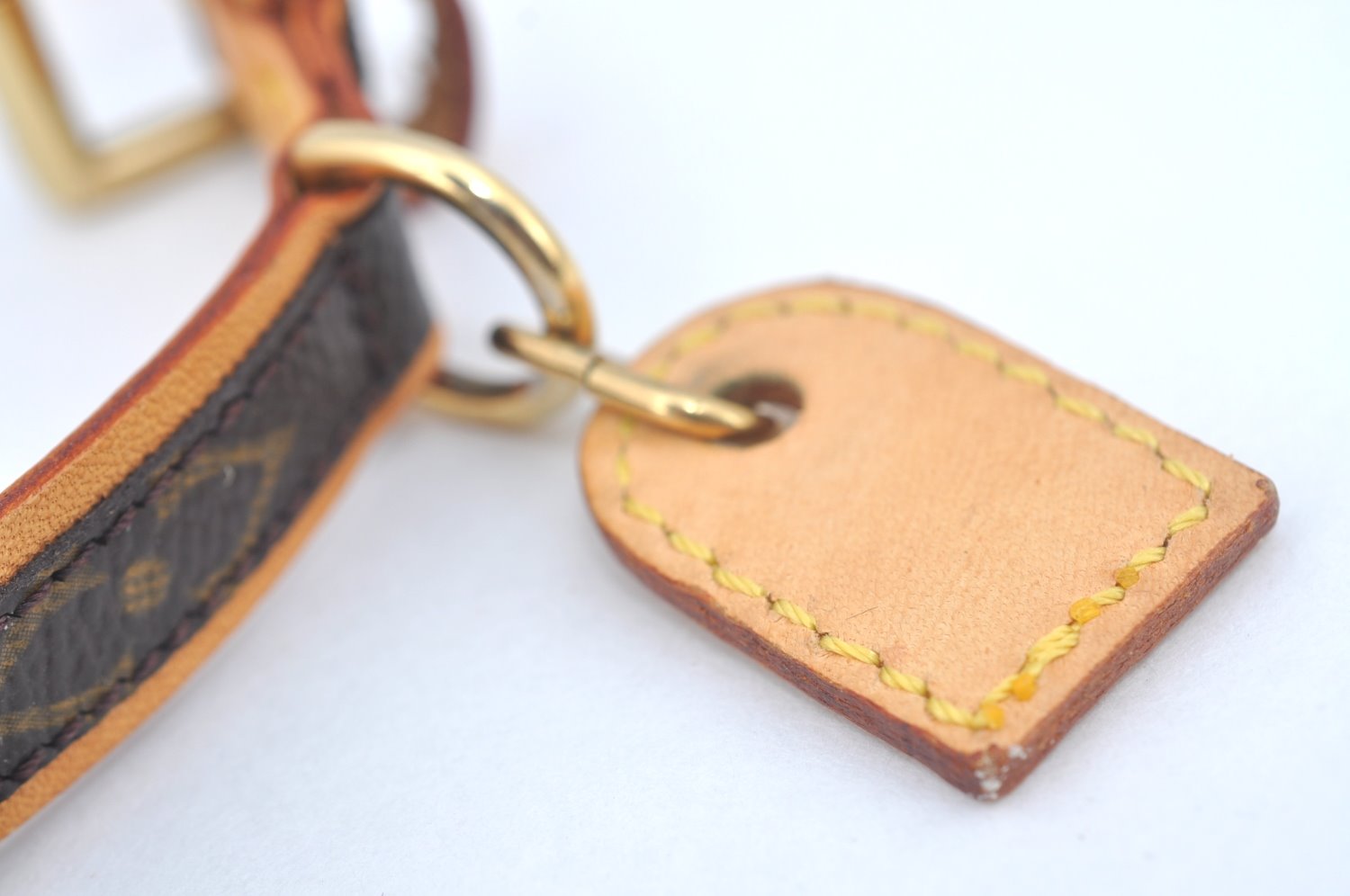 Authentic Louis Vuitton Monogram Collar Baxter MM Dog Collar M58071 LV L0356