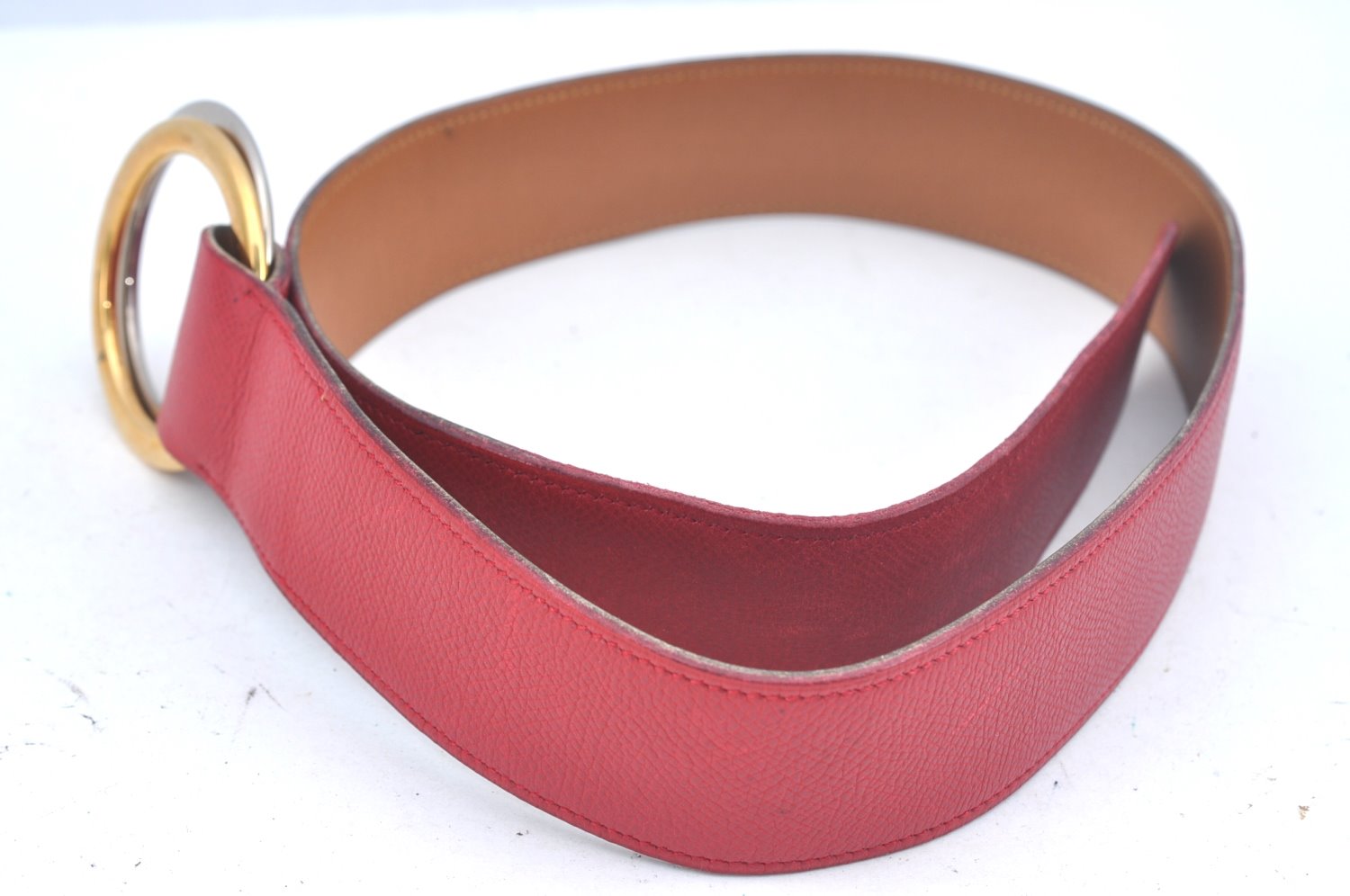 Authentic HERMES Leather Belt Size 87cm 34.3