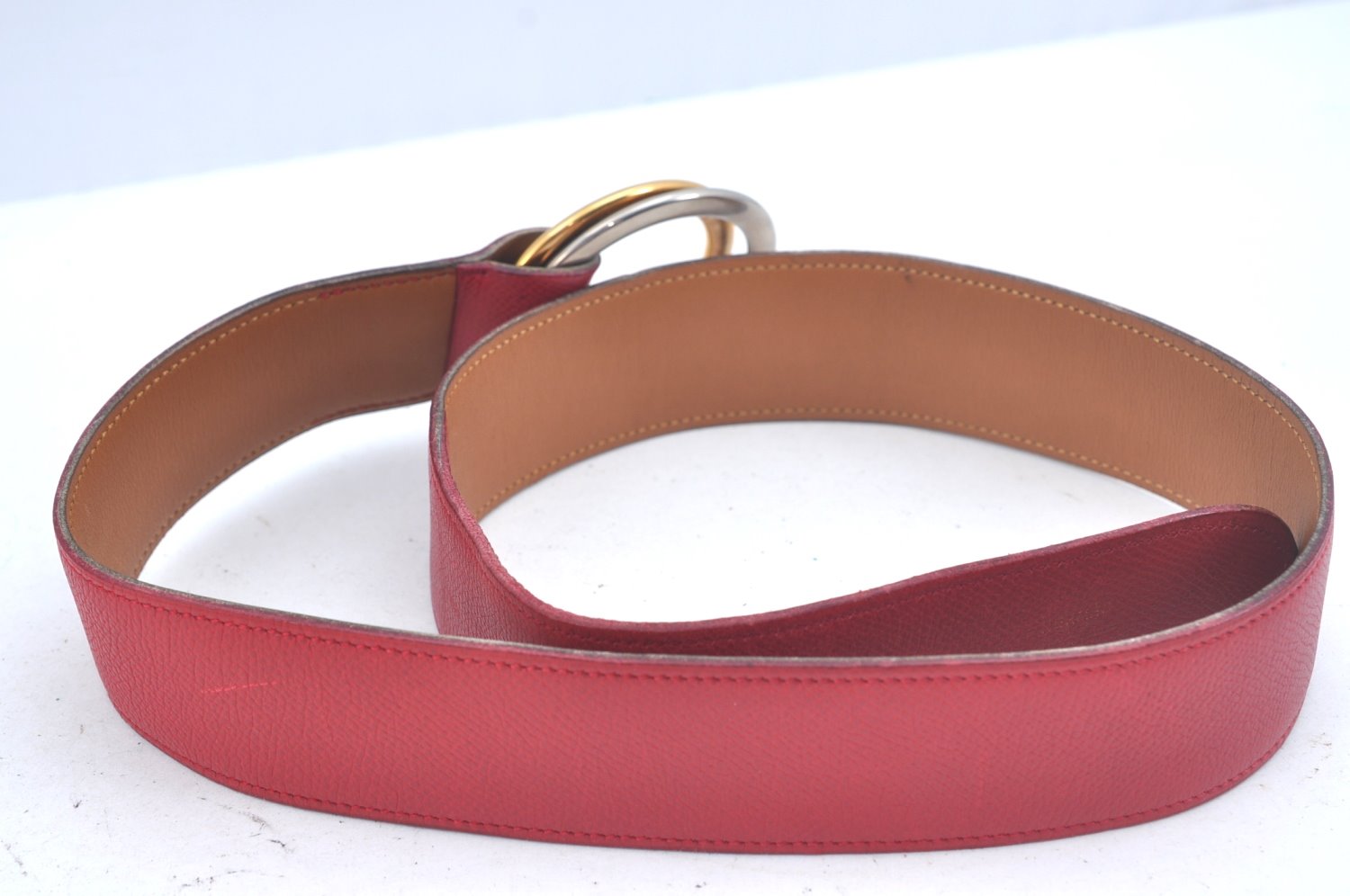 Authentic HERMES Leather Belt Size 87cm 34.3