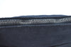 Authentic HERMES Bolide Pouch MiniMini Purse Canvas Leather Navy L0363